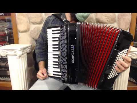 SCANAIRJRHBK - Black Scandalli Air Junior Piano Accordion LMMH 34 72  $4299