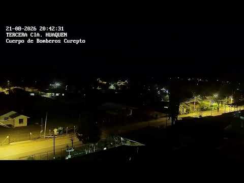 En Vivo / Live: Huequén, Curepto – Panoramic View from Firefighters Camera