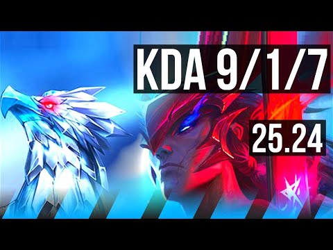 ANIVIA vs YONE (MID) | Conqueror, 9/1/7 | KR Master | 25.24