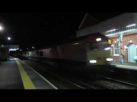 (HD) DB Cargo 66128 + ECR 66247 + 92011 pass Charing working 6O71 - 23/11/20