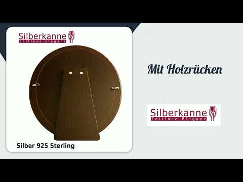 Bilderrahmen Silber 925 Berlin rund D 13 cm Foto Holzrücken