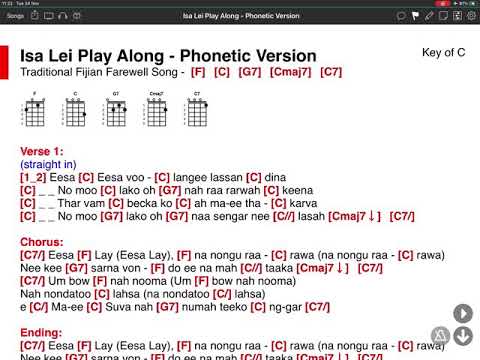 Isa Lei - Traditional Fijan Farewell Song - ONSONG