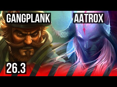 GANGPLANK vs AATROX (TOP) | Good KDA: 11/1/9 | KR Diamond | 26.3