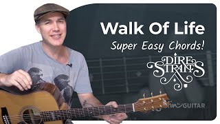 Walk Of Life - Dire Straits - Very Easy Beginner Song Guitar Lesson (BS-104)