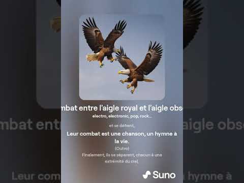 combat entre l'aigle royal et l'aigle obscur