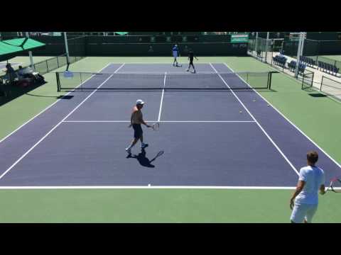 Pierre Hugues Herbert and Nicholas Mahut Practice in 4K - BNP Paribas Open 2017