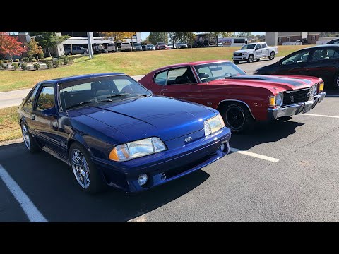 Mustang Vs Big Block Chevelle , Father / Son lunch Break.