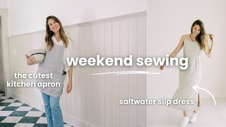 Sew a Kitchen Apron | Handmade home | Sewing the Saltwater Slip Dress by Friday Pattern Company