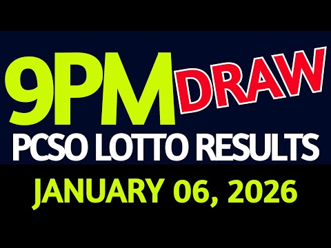 Lotto Result Today 9pm draw January 06, 2026 Tuesday PCSO