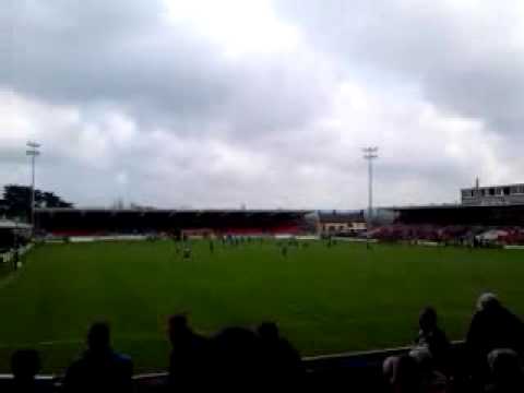 Limerick FC fans chant "Joe Gamble is a Blue" in Turners Cross v Cork