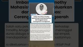 Tindak Tegas Perundung! Mahasiswa Unud Dikeluarkan dari Program Koas Imbas Ikut Hina Timothy