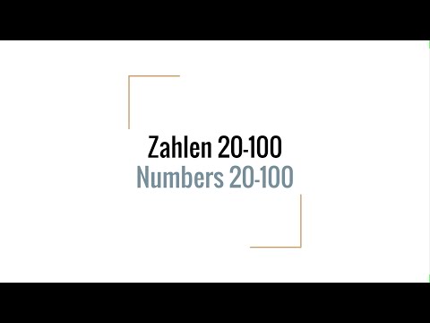 How To Count From 20 To 100 In German | Executive German