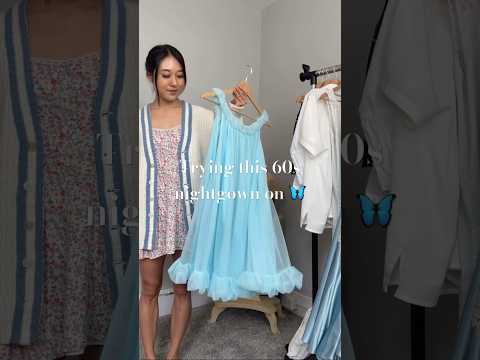 Trying a 60s nightgown on! #vintageclothing #vintagestore