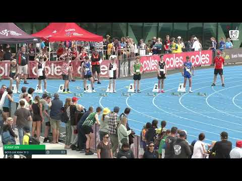 Boys U16 100m Timed Final 3: 2022/23 State Track and Field Championships
