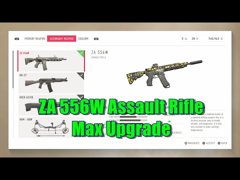 ZA 556W Assault Rifle Secondary Weapon Max Upgrade Sniper Ghost Warrior Contracts 2