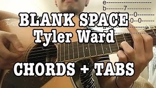 Taylor Swift - Blank Space (Tyler Ward) Guitar Lesson with TABS