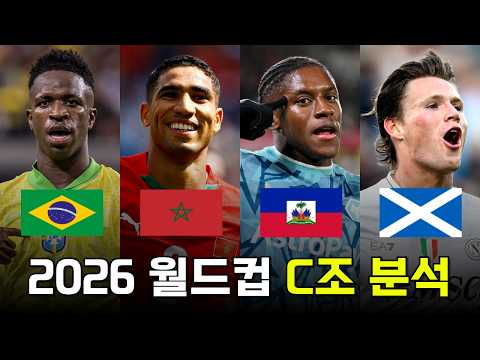 브라질과 모로코가 속해 있는 2026 FIFA 월드컵 C조 분석