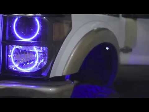 2011-2014 Ford F250 ColorSHIFT Halo Headlights by ORACLE Lighting