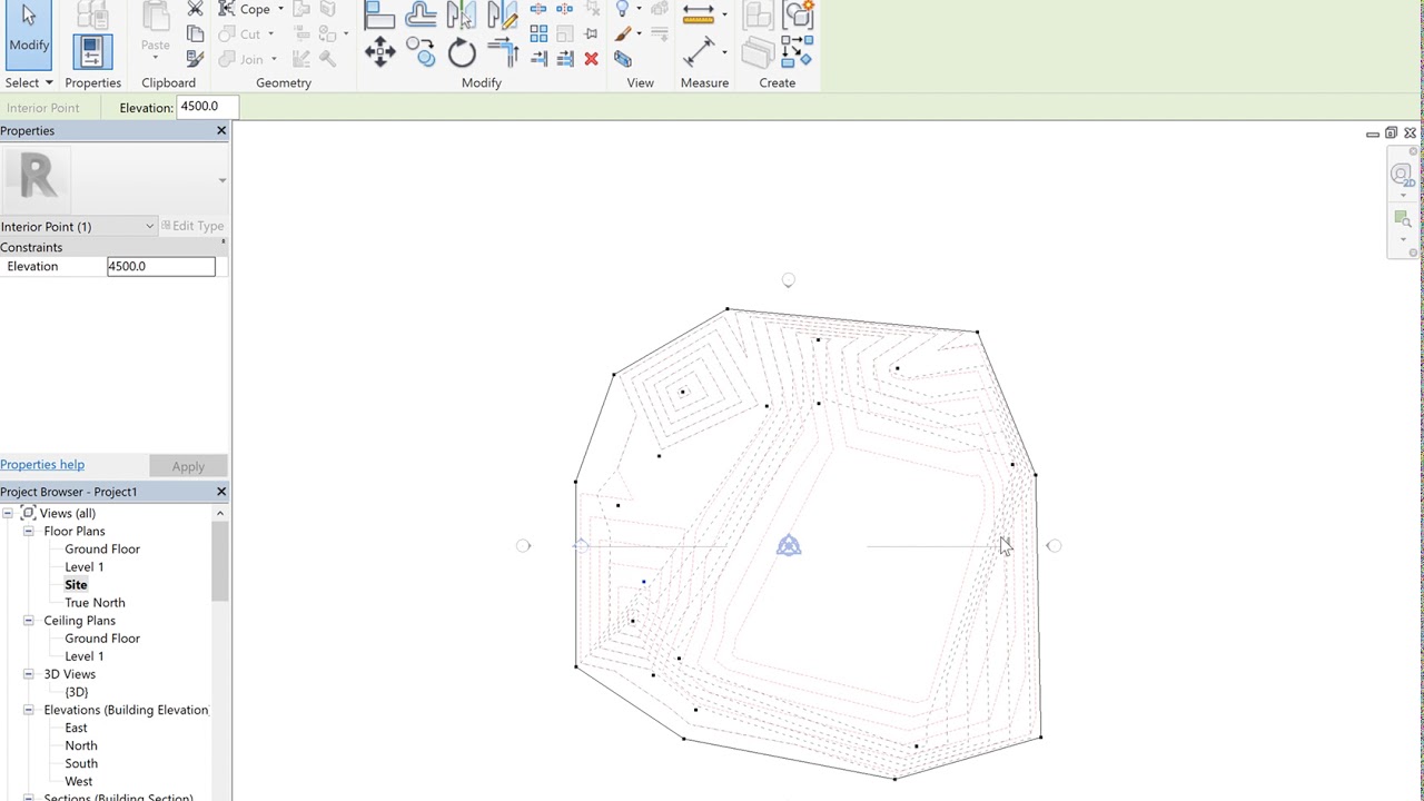 Revit Topography Tutorial Video 3: Graded Region
