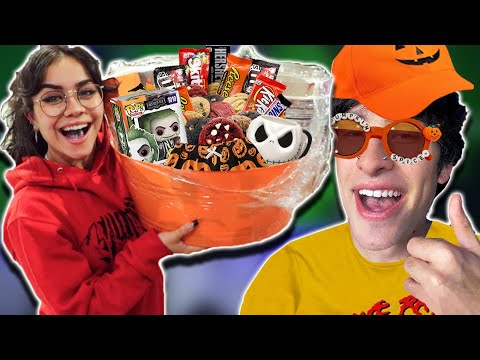 Making a SPOOKY BASKET for MY GIRLFRIEND