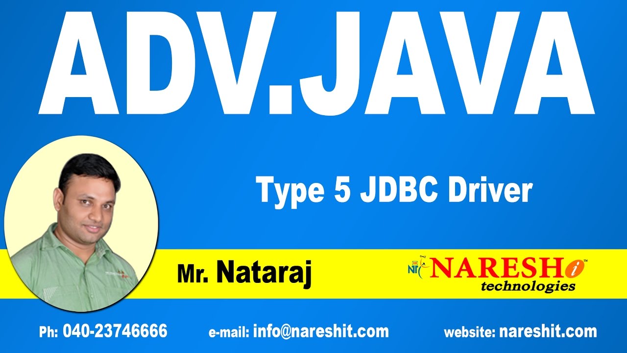Type 5 JDBC Driver | Advanced Java Tutorial  |  Mr.Nataraj