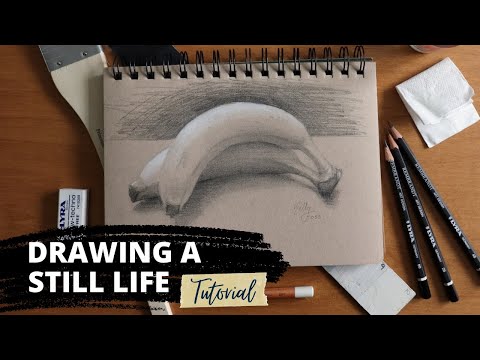 Still Life Drawing Tutorial - Bananas