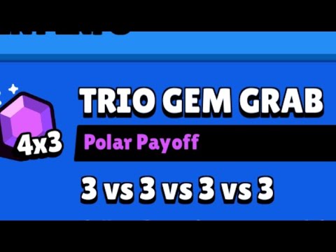 Trio Gem Grab Gameplay ● Brawl Stars