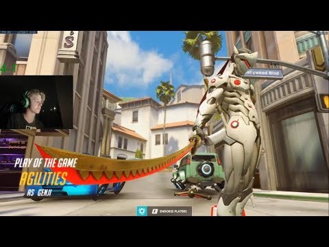Overwatch Sick Genji Gameplay By Agilities With 11 Dragonblade Kills