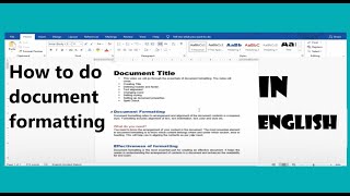 formatting in ms word | Title! bullets | Styles