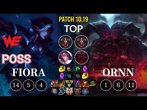 WE Poss Fiora vs Ornn Top - KR Patch 10.19