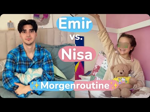 BROTHER VS. SISTER MORNING ROUTINE✨😂