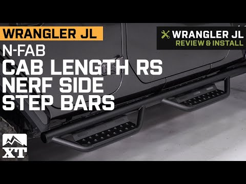 Jeep Wrangler JL 4-Door N-Fab Cab Length RS Nerf Side Step Bars; Textured Black Review & Install