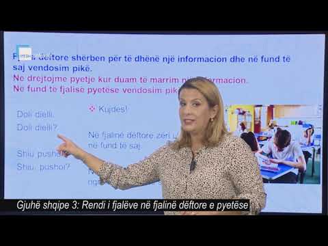 Gjuhë shqipe 3 - Rendi i fjalëve në fjalinë dëftore e pyetëse