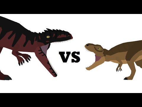 Pivot T-Rex vs Giganotosaurus (Dino Crisis 2) Epic Battle Animation #pivotanimator #dinosaur