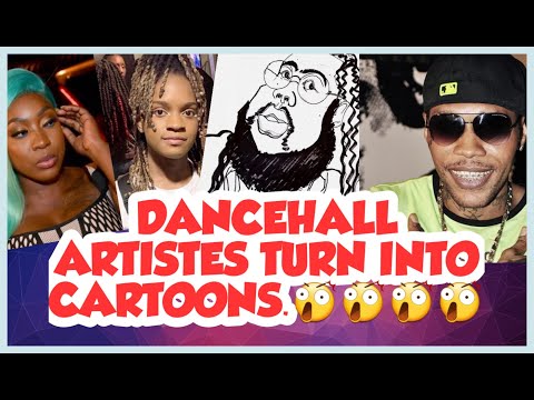 POPULAR DANCEHALL Artistes turn into cartoon/caricature by Visual Artist|Vlog 011