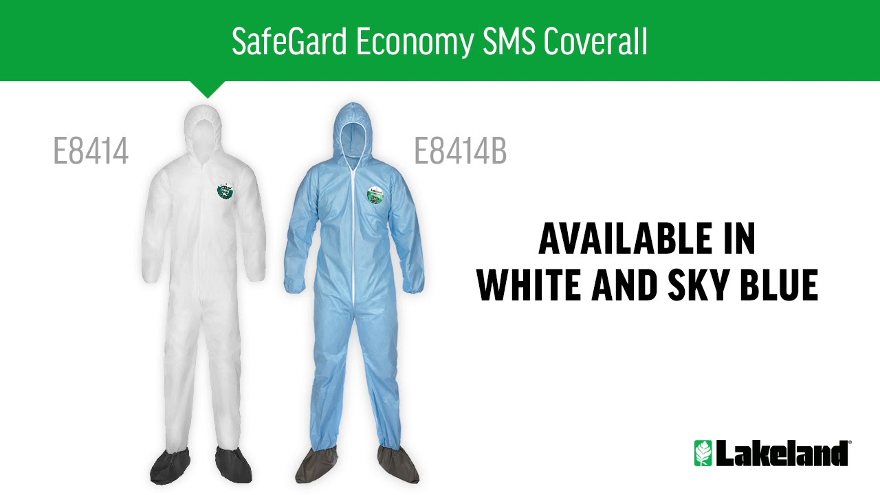 SafeGard™ Economy Disposable Coverall with attached hood and boots
