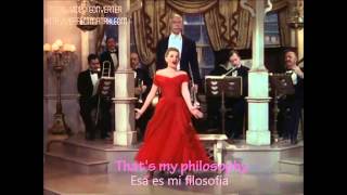 Judy Garland - I don't care (English and Spanish Lyrics)