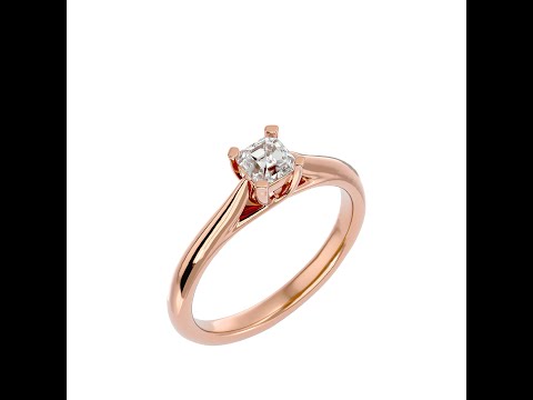 Inel de logodna Cushion Aur Roz 18k Diamante Naturale - Alice