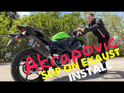 Akrapovic Slip on Exhaust 2022 Ninja400 installation