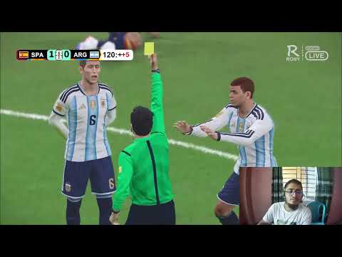 PES 21 Gameplay : Argentina vs Spain | Video Gameplay & Facecam Commentary