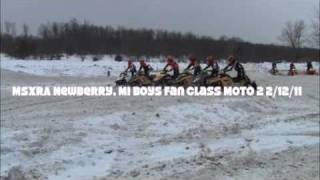 preview picture of video 'MSXRA SnoCross Newberry Boys Fan Class Moto 2   2/12/11'