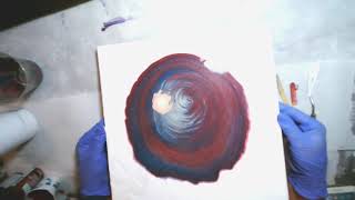 Tree Ring Pour in Metallic + Bonus pour at end of video- #YT100 - Shoutout #MixedMediaGirl