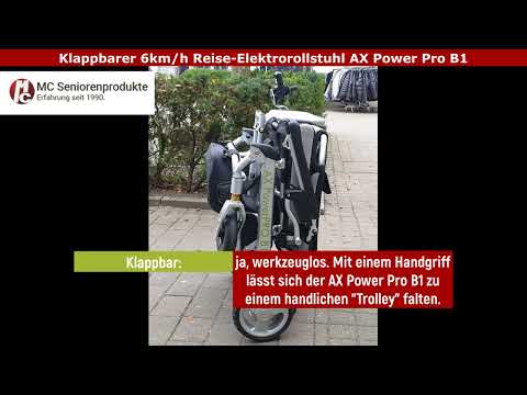Klappbarer Reise-Elektrorollstuhl AX Power Pro B1 (6km/h) - Vorführer