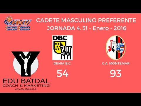 DENIA BASQUET CLUB - CLUB ATLETICO MONTEMAR. CADETE PREFERENTE