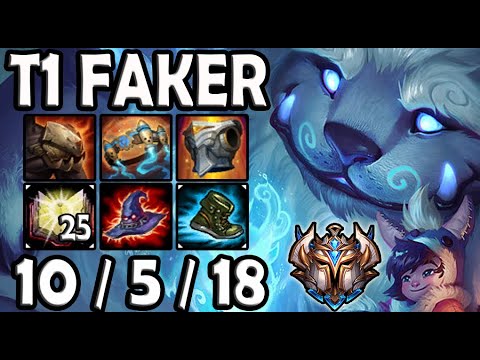 T1 Faker NUNU MID vs AKALI - Lol Ranked Korea ✔️