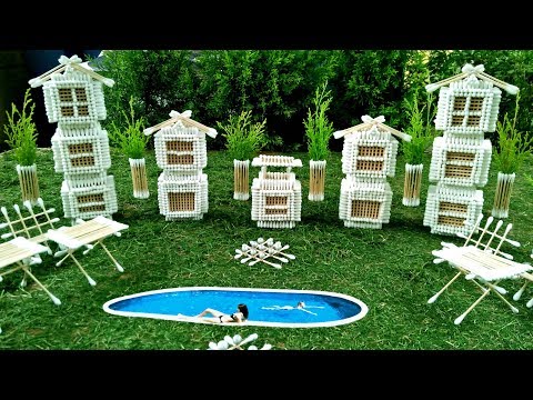 How to make a Cotton Swabs House | Matchstick House DIY Video