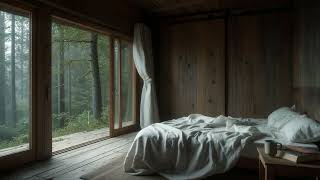 森の小屋で聞く雨音☔  眠りを誘う静かな雨音BGM