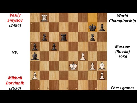Vasily Smyslov vs. Mikhail Botvinnik | World Championship Moscow (Russia) 1958 | Chess games