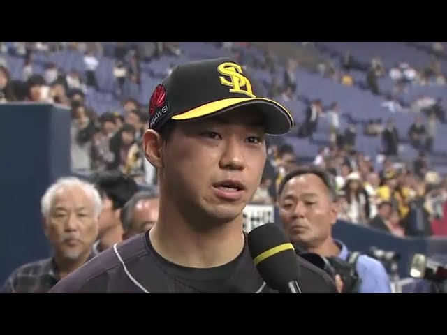 ホークス・長谷川選手ヒーローインタビュー 2016/4/26 Bs-H