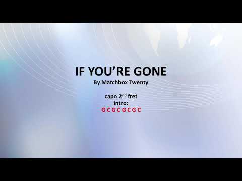 If Your Gone by Matchbox 20 - Easy acoustic chords  and lyrics